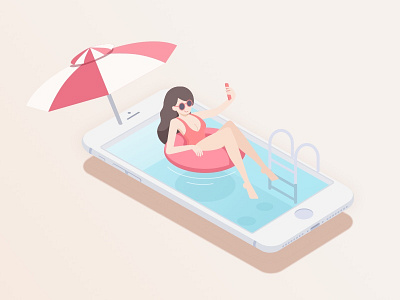 I LOVE SUMMER !! holiday iphone sketch summer swimsuit water