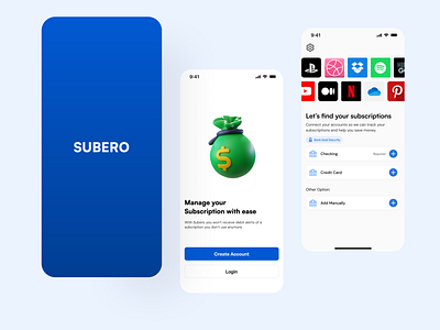 Subero- Subscription Management App app daily ui design finance financial management fintech iphone design management mobile app product design ui ux uxui