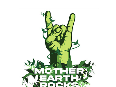 Mother Earth Rocks art direction design environmental graphic art graphic design green greenpeace illustration illustrator nature illustration photoshop poster save the earth social media sustainability vector wwf