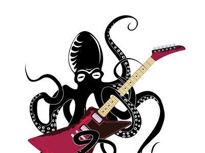 Octopus and Electric Guitar