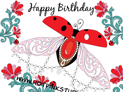 Pin the spot on the Jewel Ladybug party game birthday party design graphic design illustration ladybug party game vector
