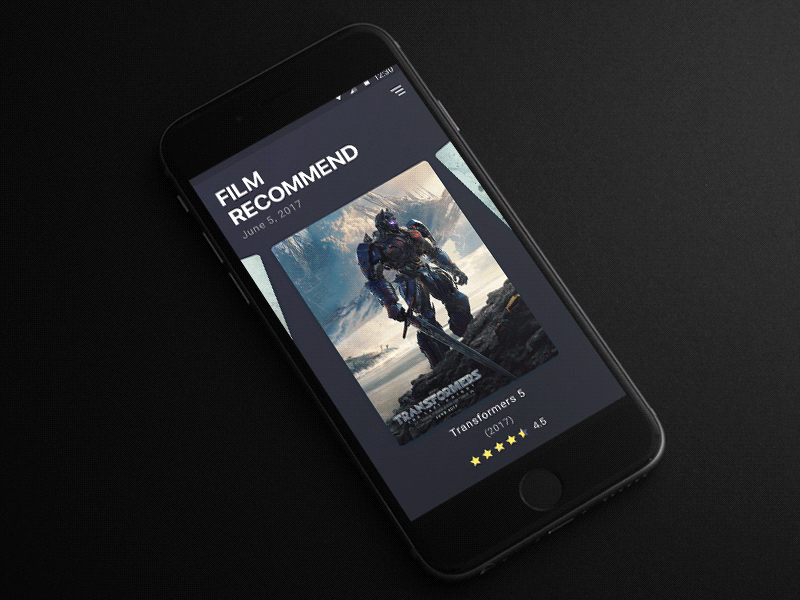 A little exercise - 1 app black clean colors gif loading minimalism movies ui ux