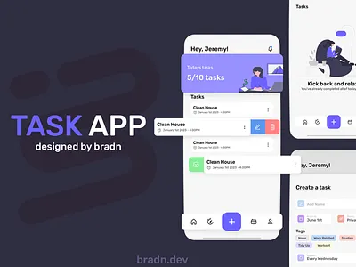 Task Application Design app design illustration mobile task tasks typography ui ux vector