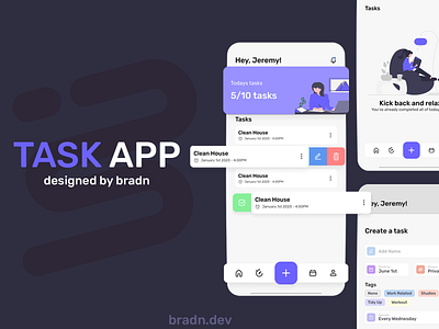 Task Application Design app design illustration mobile task tasks typography ui ux vector