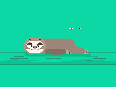 Smelly sloth 🦥 animation creative cute design gif illustration illustrator motion design simple vector