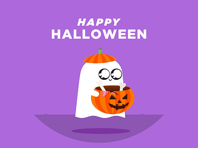 Happy Halloween animation bones brain cute design ghost gif halloween illustration illustrator pumpkin simple vector