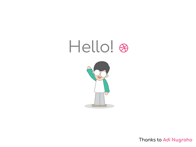 Hello Dribbble World! design illustration