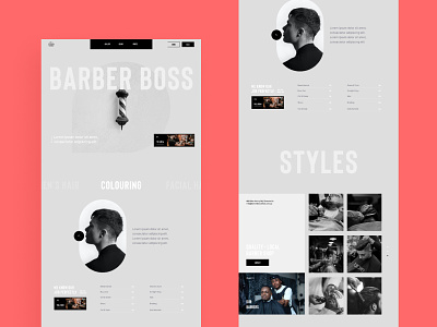 Barber Boss 2022 | Frostbite Design barber barbershop branding design greyui langingpage minimal monochromatic simple street design ui urbandesign ux web design webdesign