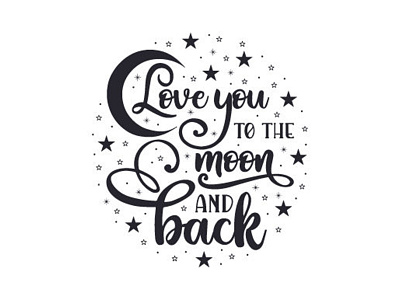 Love You to the Moon and Back 3d animation app art branding crafting design flat graphic design icon illustration illustrator logo minimal motion graphics typography ui ux vector wedding
