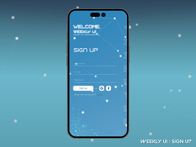 Weekly UI Project : Sign Up Page ui