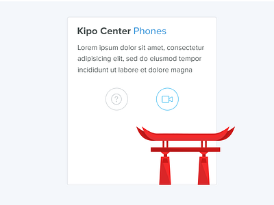 Kipo Center Phones faq flat help illustration temple ui ux video
