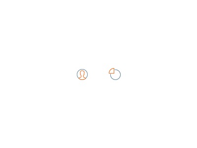 Energuate Icons dashboard icons orange pie icon user