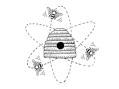 Tattoo Design beehive bees hand drawn illustration ink tattoo the wild honey pie