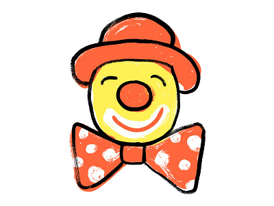 Clown clown drawing hand drawn icon illustration ink painted texture