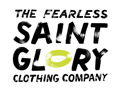 Saint Glory Logo hand drawn handmade ink lettering logo logo design texture