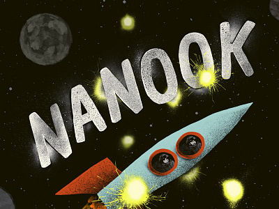 Nanook Album Cover drawing handmade lettering outerspace space texture typography