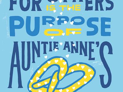 Auntie Anne's For Others drawing graphic design hand drawn handmade illustration lettering painted texture typography vintage