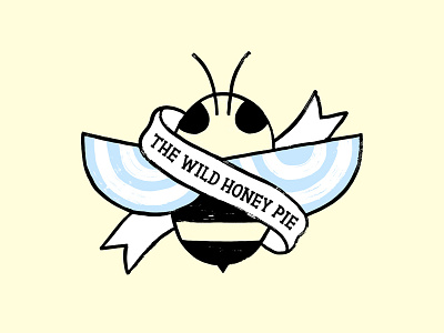 The Wild Honey Pie design drawing graphic design illustration ink lettering logo logo design