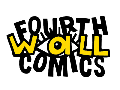 Fourth Wall Logo comic books comics design eye graphic design lettering logo logo design old school typography vector