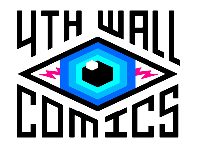 4th Wall Comics Logo comic books comics eyeball geometry icon logo logo design typography wip