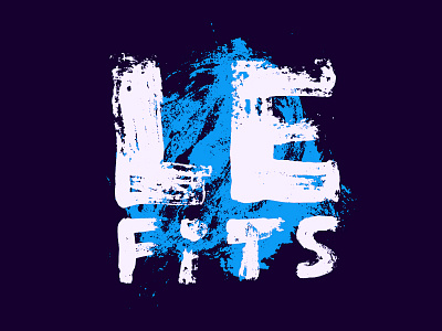Le Fits lettering texture typography