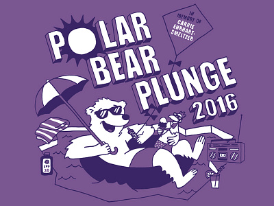 Special Olympics Polar Bear Plunge drawing fun illustration lettering typography