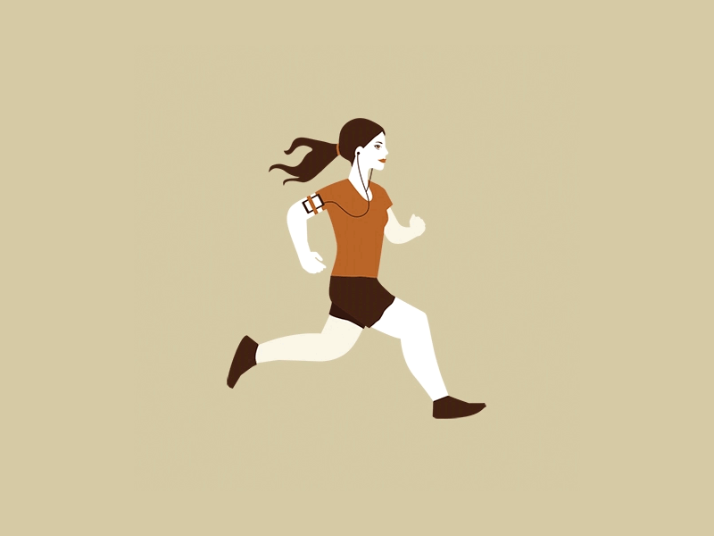 Runner GIF animation gif illustration running vector woman working out