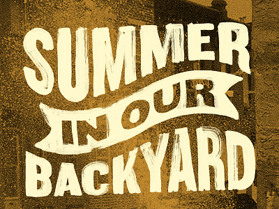 SUMMER WIP hand painted ink lettering logo painted summer texture typography