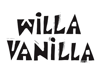 Willa Vanilla hand drawn hand painted ink lettering texture typography