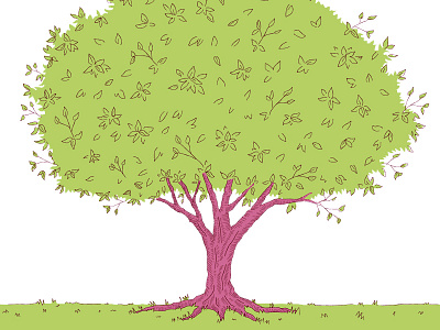 Tree Mural drawing hand drawn illustration nature tree