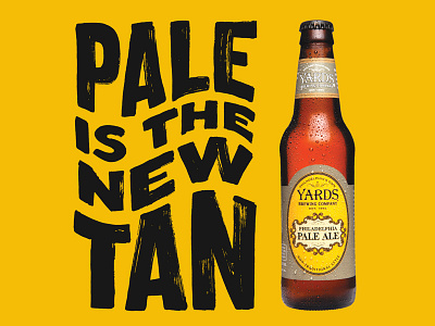 Pale Is The New Tan beer design hand drawn hand painted lettering philadelphia typography