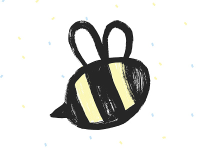Bee Logo - The Wild Honey Pie bee hand painted logo texture vector
