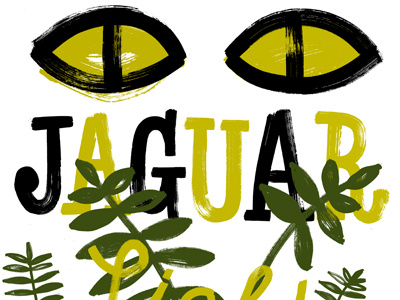 Jaguar beer hand painted lettering illustration typography