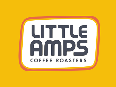 Little Amps Coffee Roasters Logo branding coffee futura logo typography