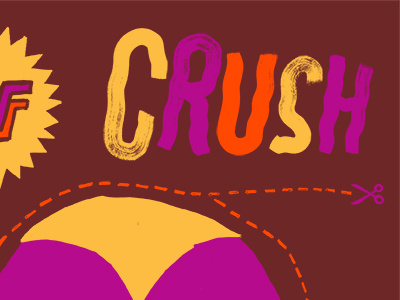 Crush Kona Crunch cereal illustration lettering wrestling wwf