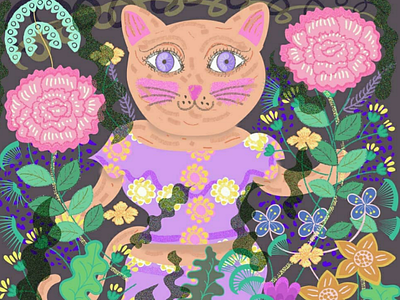 Sweet Cat cat catilustration digitalart illustration