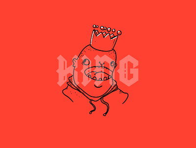 Yung King art character crown design drawing illustration illustrator portrait vector