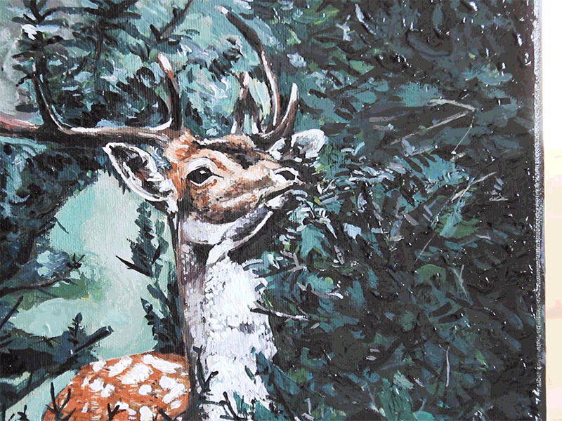 Deer painting acrylic paint acrylic painting animals art canvas deer montage nature paint painting