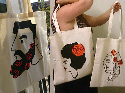 Tote Bags Pvda bags design illustration roses tote bag