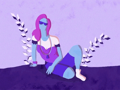 Transition animation test animation clothes gif illustration purple style woman