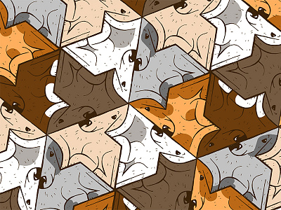 Puppy triangles animals dog illustration pattern puppy surface design tessellation triangle