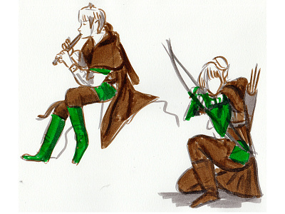 Wood Elves sketch by Renée van den Kerkhof on Dribbble