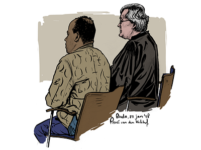 Courtroom IX breda court courtroom drawing faces illustration law realism rechtbank rechtbanktekenen sketch