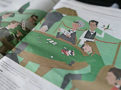 Editorial illustration Pokergame algemeen dagblad dutch editorial illustration politics rotterdam