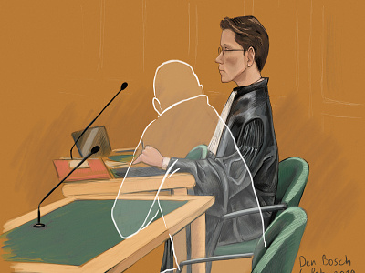 Courtroom XI court courtroom courtroom sketch procreate rechtbanktekenaar rechtbanktekening rechtspraak sketch