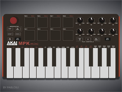MPK Mini MKII controller design keyboard mpk music pad sketch sketchapp
