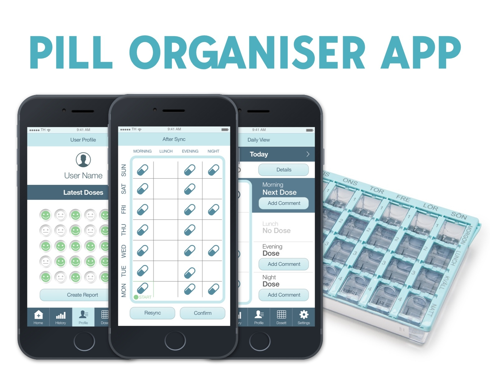 Pill Organiser App by Pablo Suzarte on Dribbble