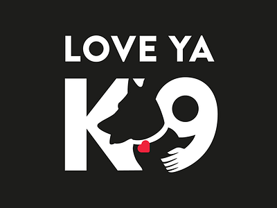 LOVE YA K9 Logo dog k9 logo love