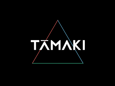 Tāmaki branding identity logo triangle