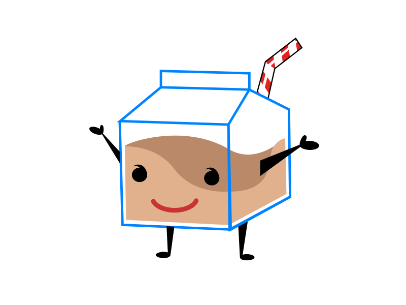 Early concept for chocolate Milk identity logo branding